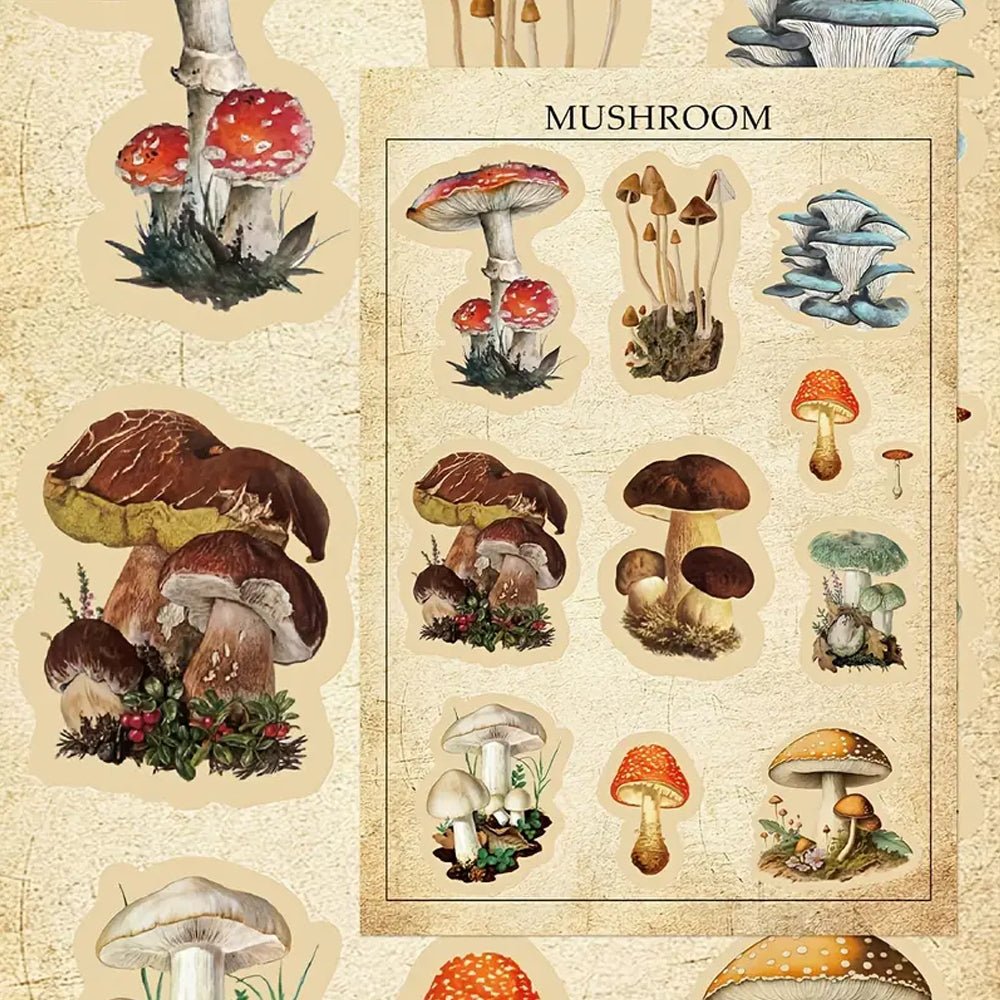 8 Sheets Retro Nature Sticker Pack - Kabukis