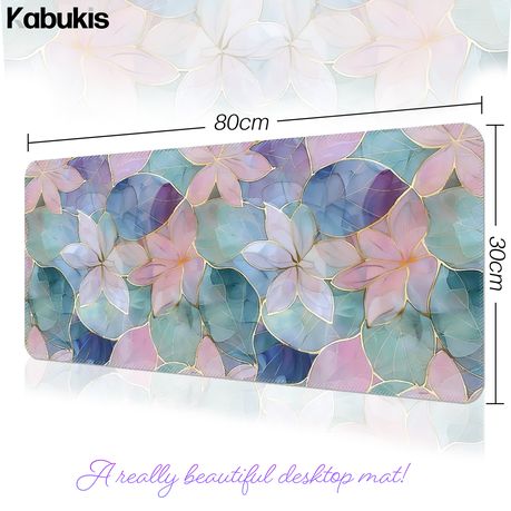 Elegant Floral Design Large Gaming Mouse Pad - Stylish Desk Mat Desk Pad - Kabukis