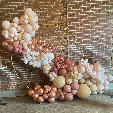 Elegant Rose Gold, Blush Pink & Cream Metallic Chrome Balloon Set (55pcs) - Kabukis