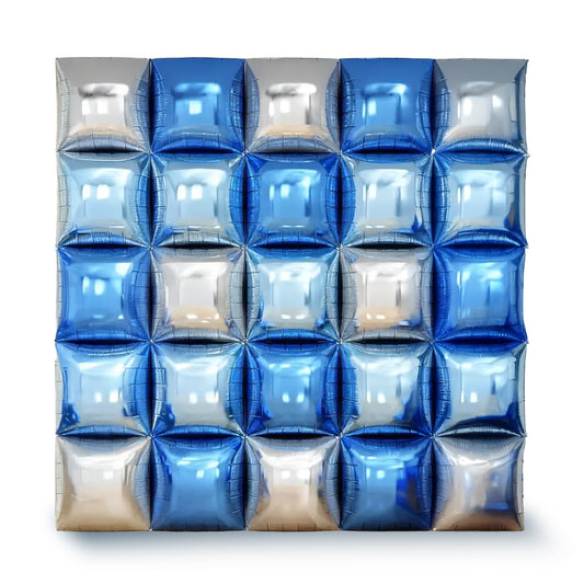 Kabukis 25 Blue Double - Sided Foil Balloons - Stunning Wall Décor Set - Kabukis