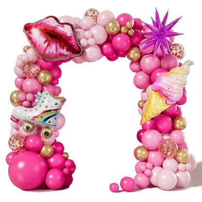 127 Pieces Pink Balloon Wreath Arch Kit - Create Magical Celebrations! - Kabukis