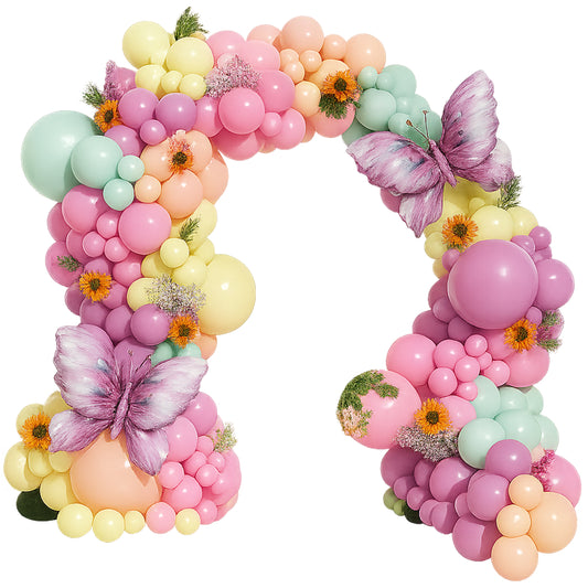 Kabukis 135 Piece Purple Butterfly Balloon Set - Enchanting Party Elegance - Kabukis