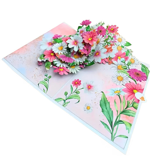 Kabukis Daisy Pop - Up Greeting Card - Brighten Their Day with Blooming Joy - Kabukis