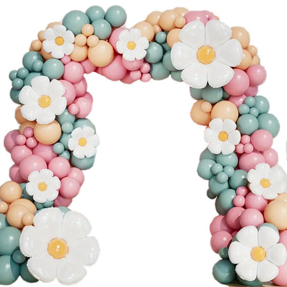 163 Piece Daisy Balloon Arch Kit - Transform Parties with Vibrant Elegance - Kabukis