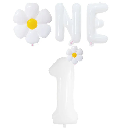 Kabukis 5 Pieces Daisy Party Decorations - Joyful Bloom for Birthdays - Kabukis