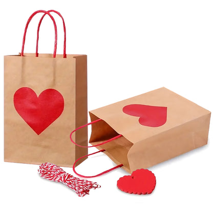Kraft Paper Gift Bag for Valentines Anniversary Special Someone you Love - Kabukis