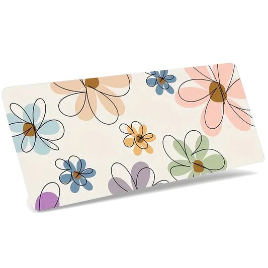 Extra Large Summer Floral Mouse Pad & Desk Mat - Stylish & Durable - Kabukis