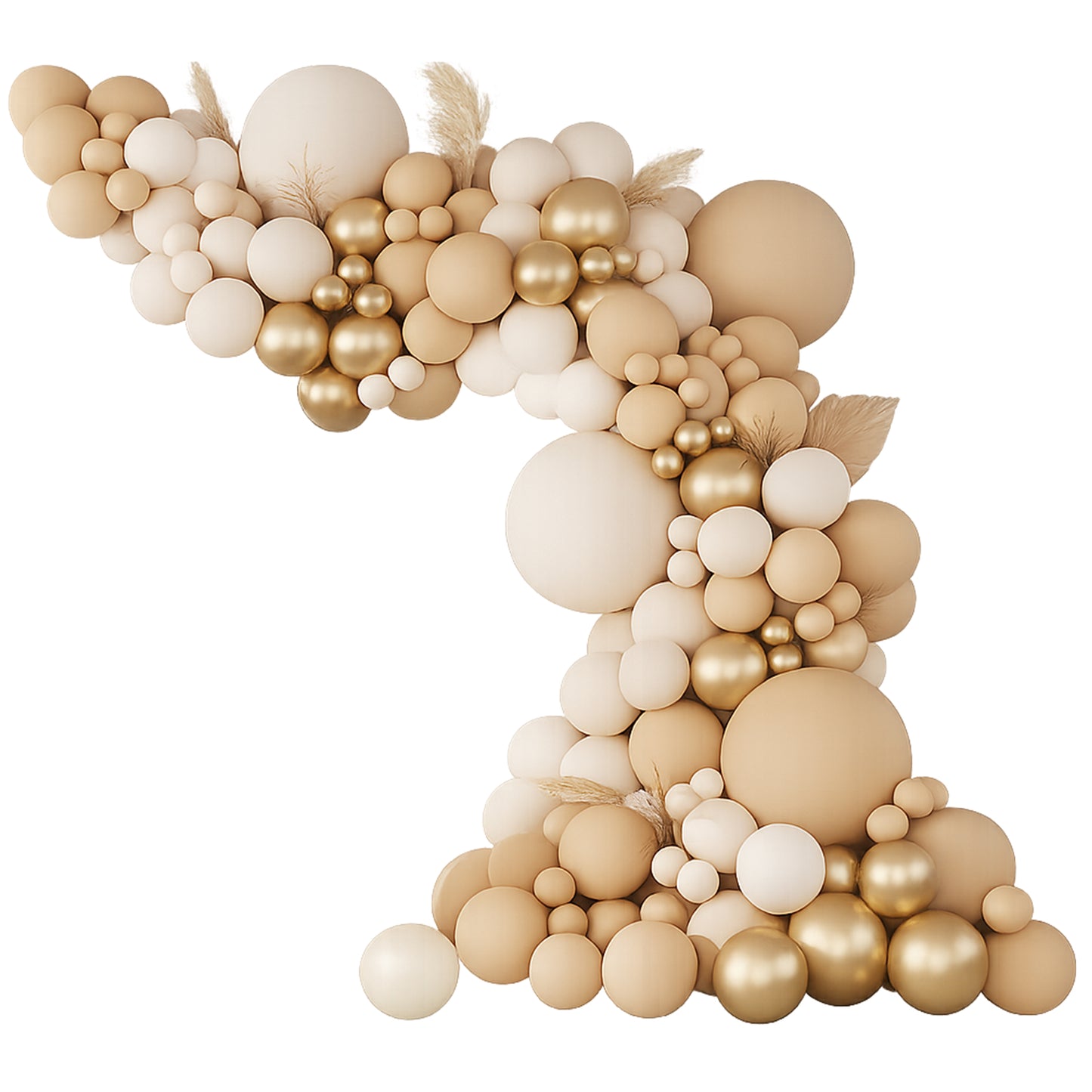 Kabukis Balloon Arch Kit - Elegant Nude and White Garland for Events - Kabukis