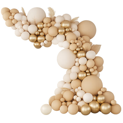 Kabukis Balloon Arch Kit - Elegant Nude and White Garland for Events - Kabukis