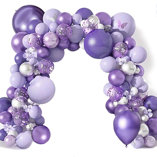 107 Pieces Lavender & Purple Balloon Arch Kit - Elevate Your Celebration! - Kabukis