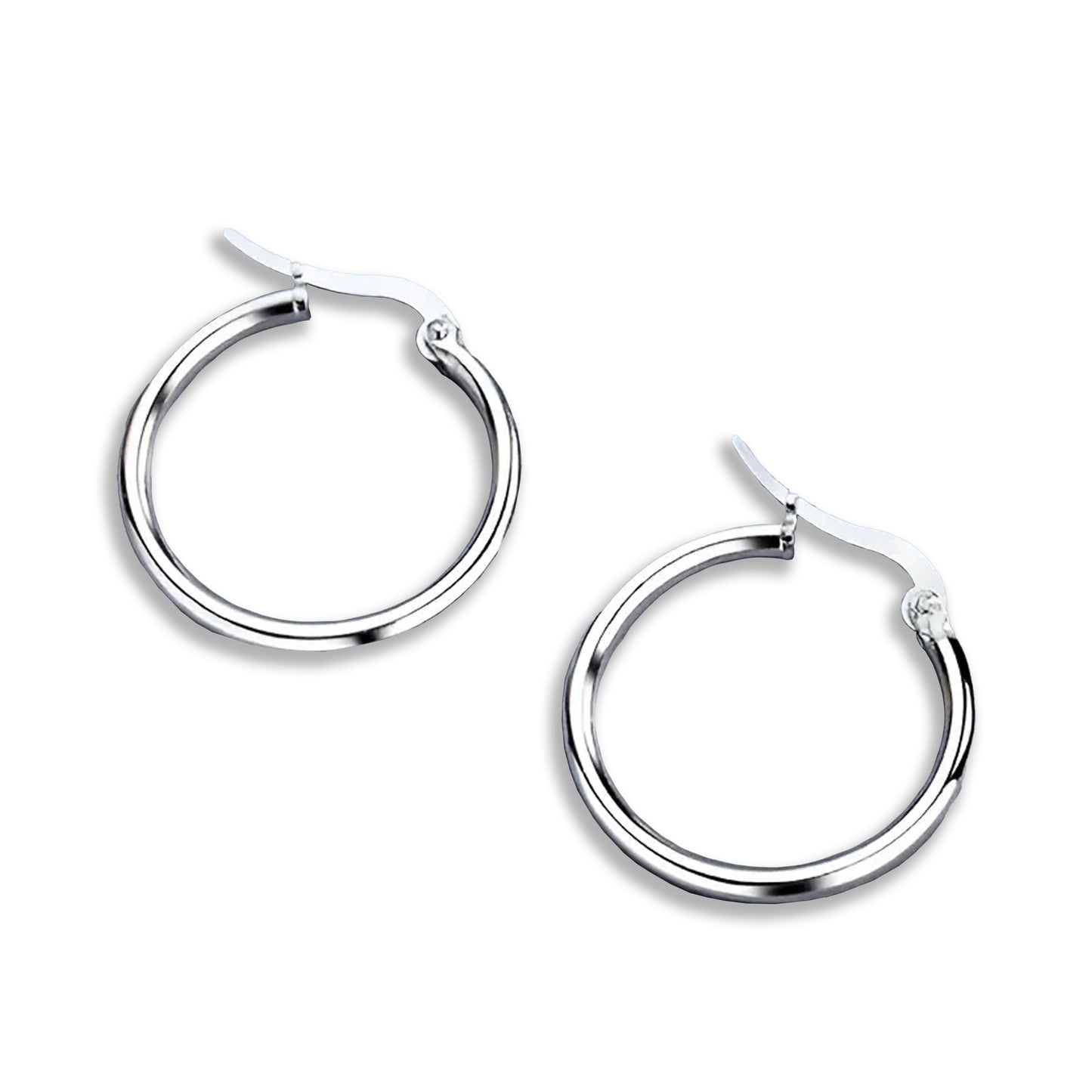 Kabukis 925 Sterling Silver Hoop Earrings - Sleek & Minimalist Everyday Use - Kabukis