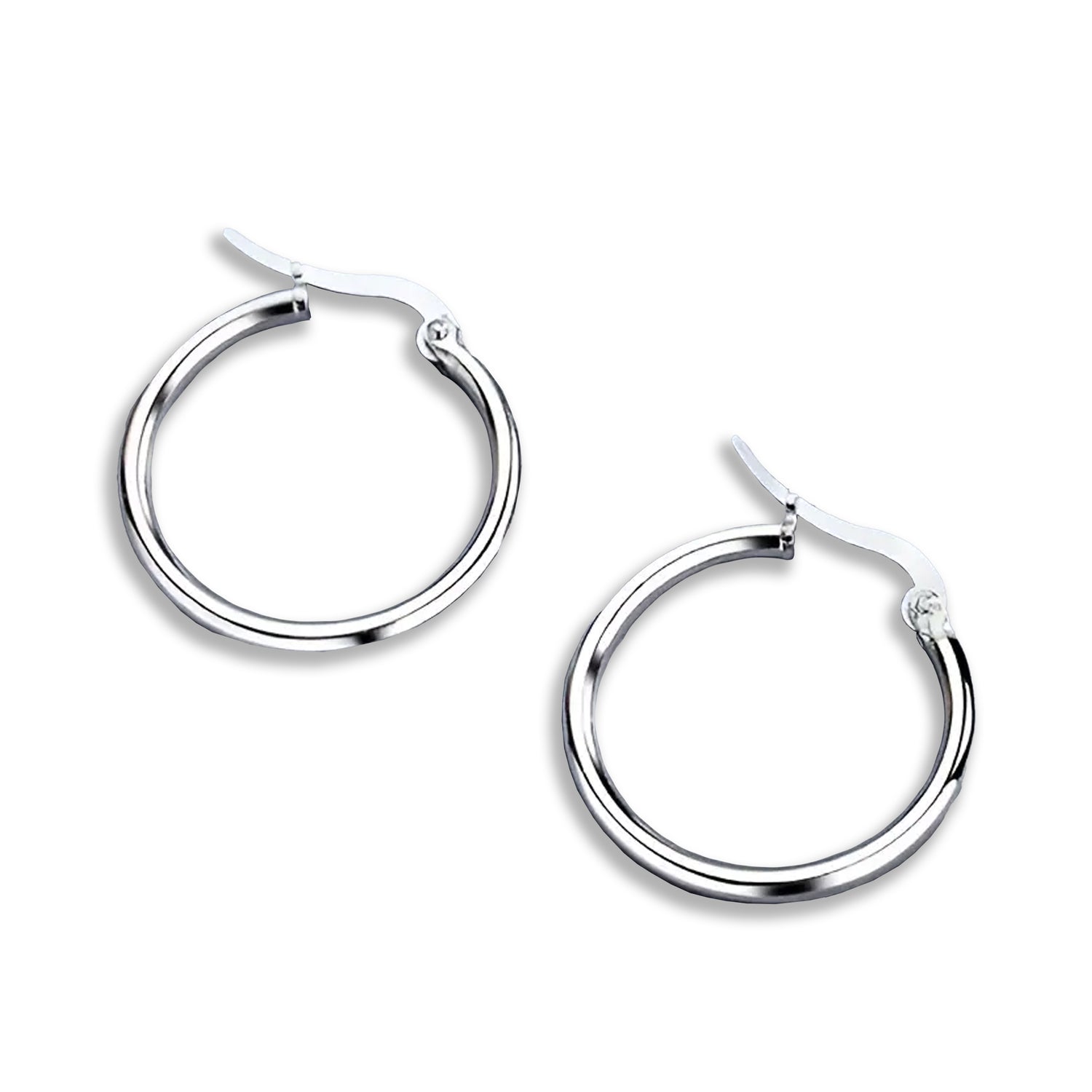 Kabukis 925 Sterling Silver Hoop Earrings - Sleek & Minimalist Everyday Use - Kabukis