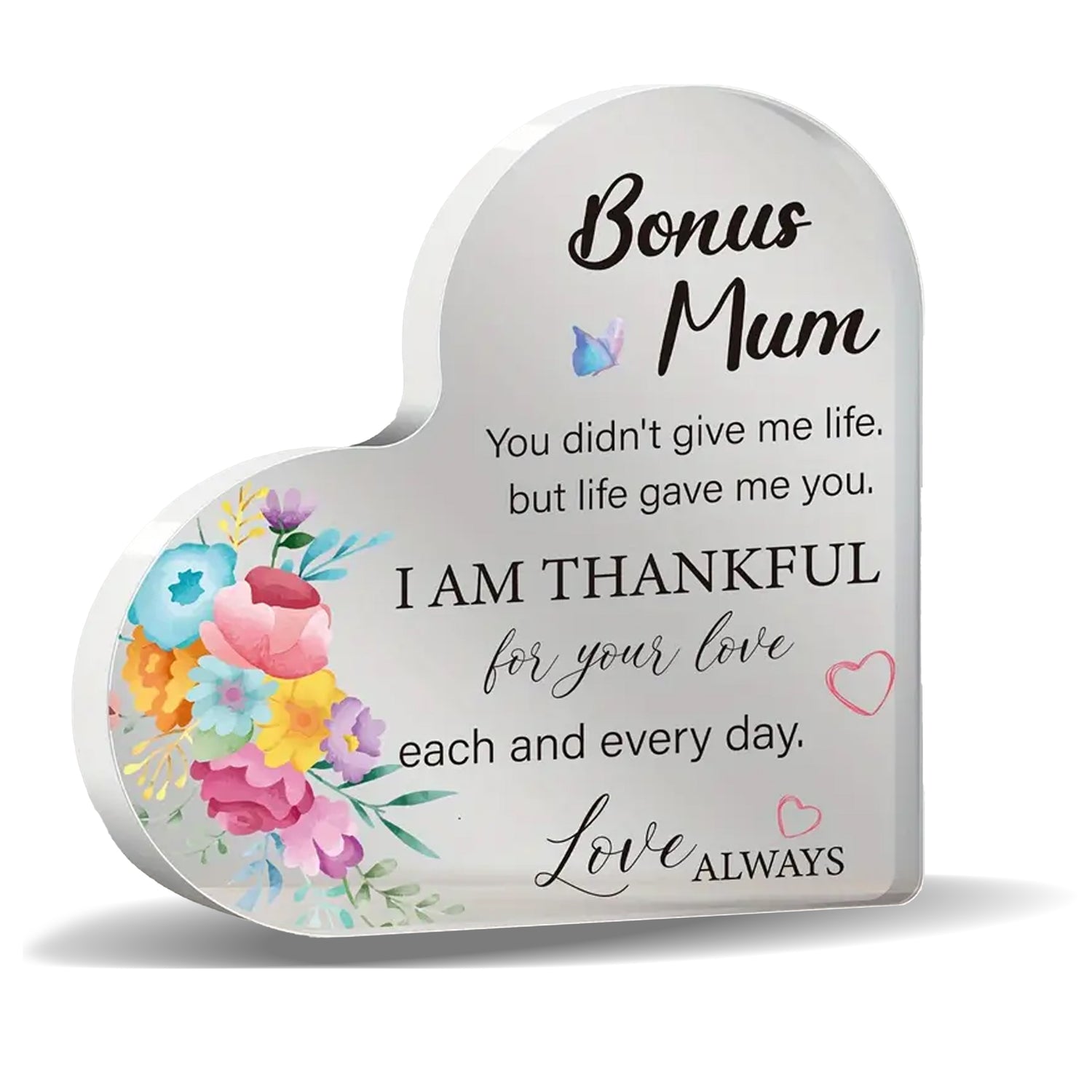 Kabukis Heart - Shaped Bonus Mum Gift - A Meaningful Gift with Floral Charm - Kabukis