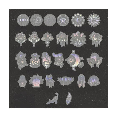 Holographic Bohemian Boho Style Stickers - 100 Pieces - Kabukis