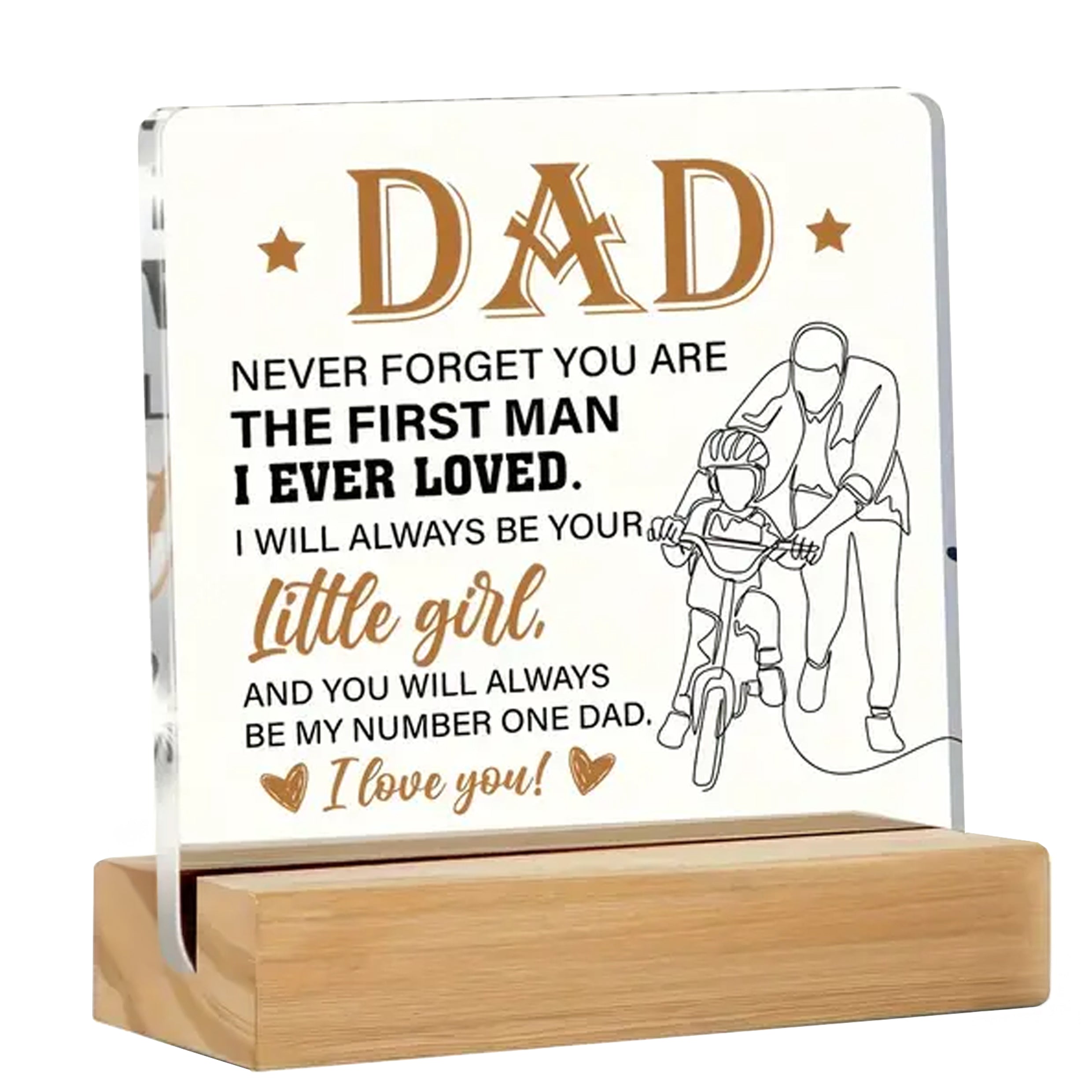 Kabukis Father Gift Acrylic Desk Plaque - A Cherished Gift for Father's Day - Kabukis