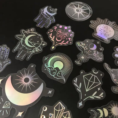 Holographic Bohemian Boho Style Stickers - 100 Pieces - Kabukis