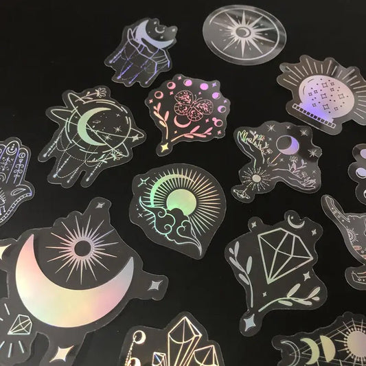 Holographic Bohemian Boho Style Stickers - 100 Pieces - Kabukis