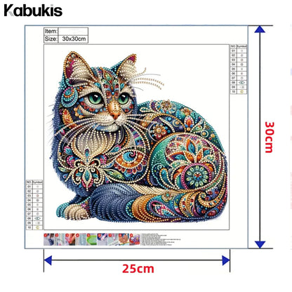 Dazzling Cat 5D Diamond Art Kit - Kabukis