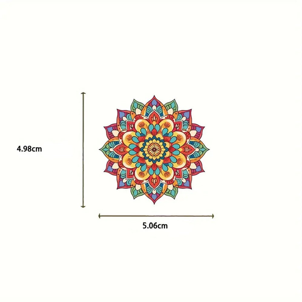 50pcs Vibrant Mandala Sticker Pack - Kabukis