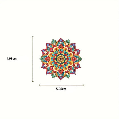 50pcs Vibrant Mandala Sticker Pack - Kabukis