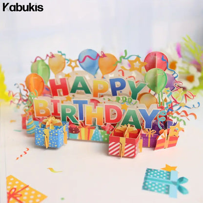 Kabukis 3D Pop - Up Happy Birthday Card with Note & Envelope - Kabukis