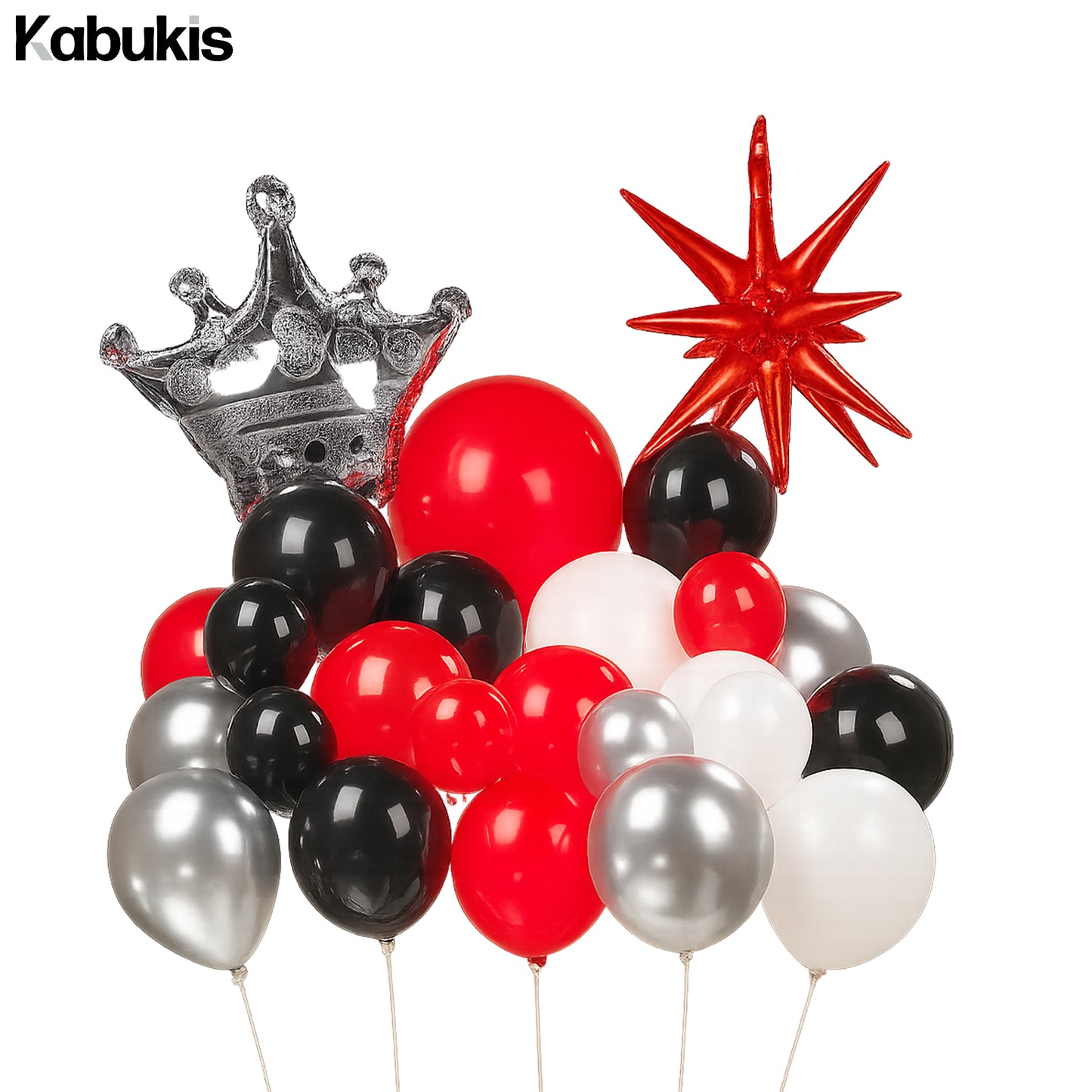 Kabukis 154 Piece Casino Vegas Party Balloon Arch Kit - Dazzling and Deluxe - Kabukis