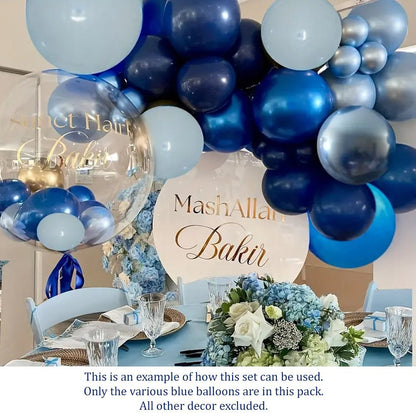 50 Pieces Blue Latex Balloons - Stunning Party Decoration Delight - Kabukis