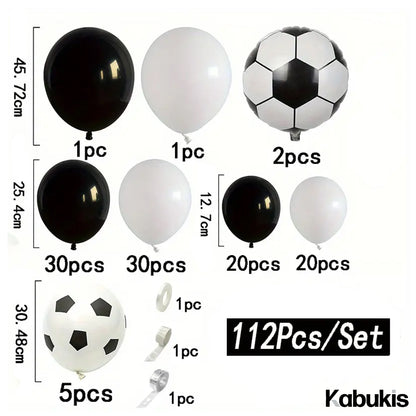 Kabukis 112 Piece Soccer Balloon Arch Kit - Ultimate Football Party Fun - Kabukis
