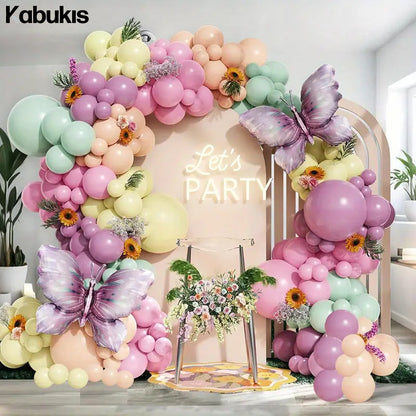 Kabukis 135 Piece Purple Butterfly Balloon Set - Enchanting Party Elegance - Kabukis