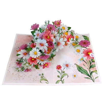 Kabukis Daisy Pop - Up Greeting Card - Brighten Their Day with Blooming Joy - Kabukis
