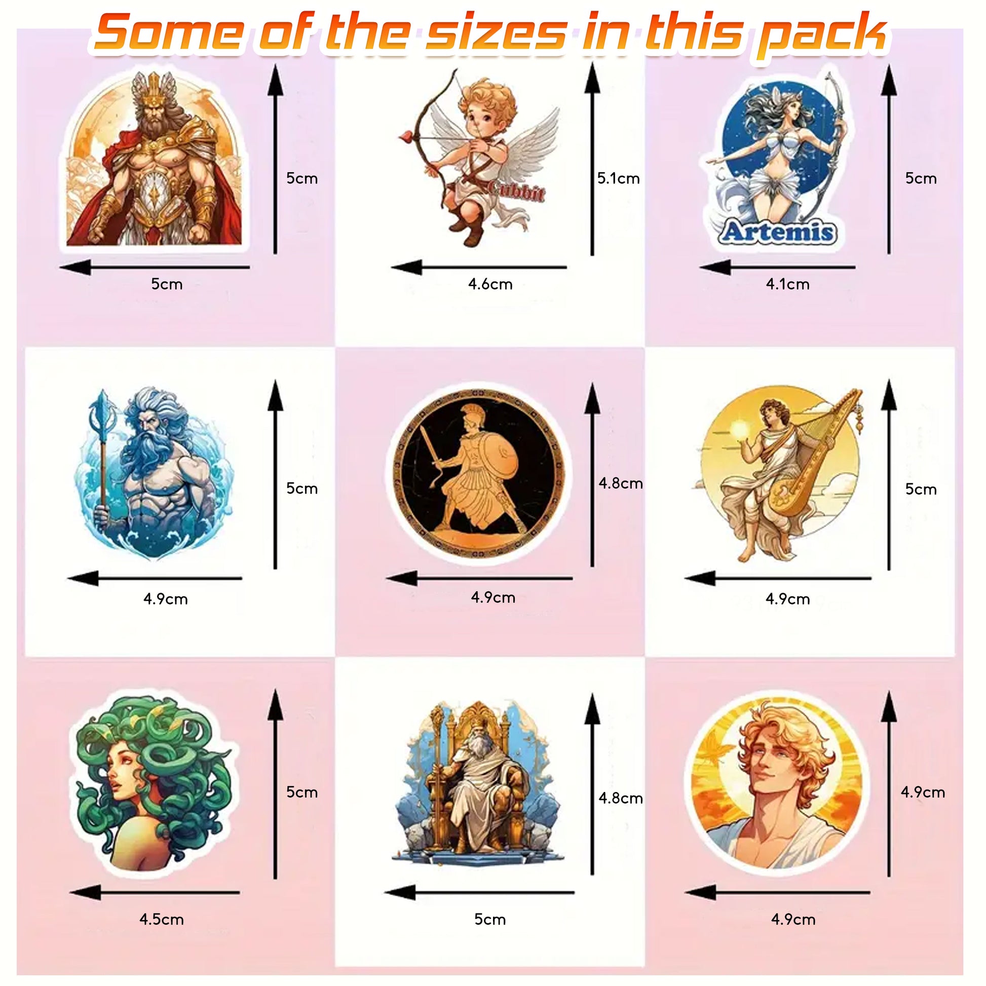 100pcs Greek Aesthetic Mythology Stickers - Inspiring Artistic Flair - Kabukis