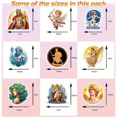 100pcs Greek Aesthetic Mythology Stickers - Inspiring Artistic Flair - Kabukis
