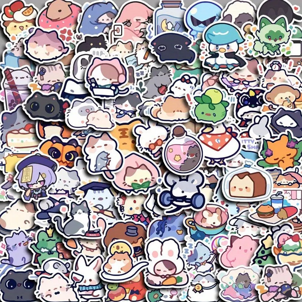 100pcs Cute Little Animals Stickers - Kabukis