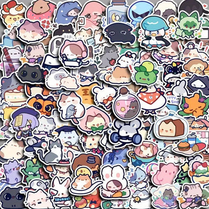 100pcs Cute Little Animals Stickers - Kabukis