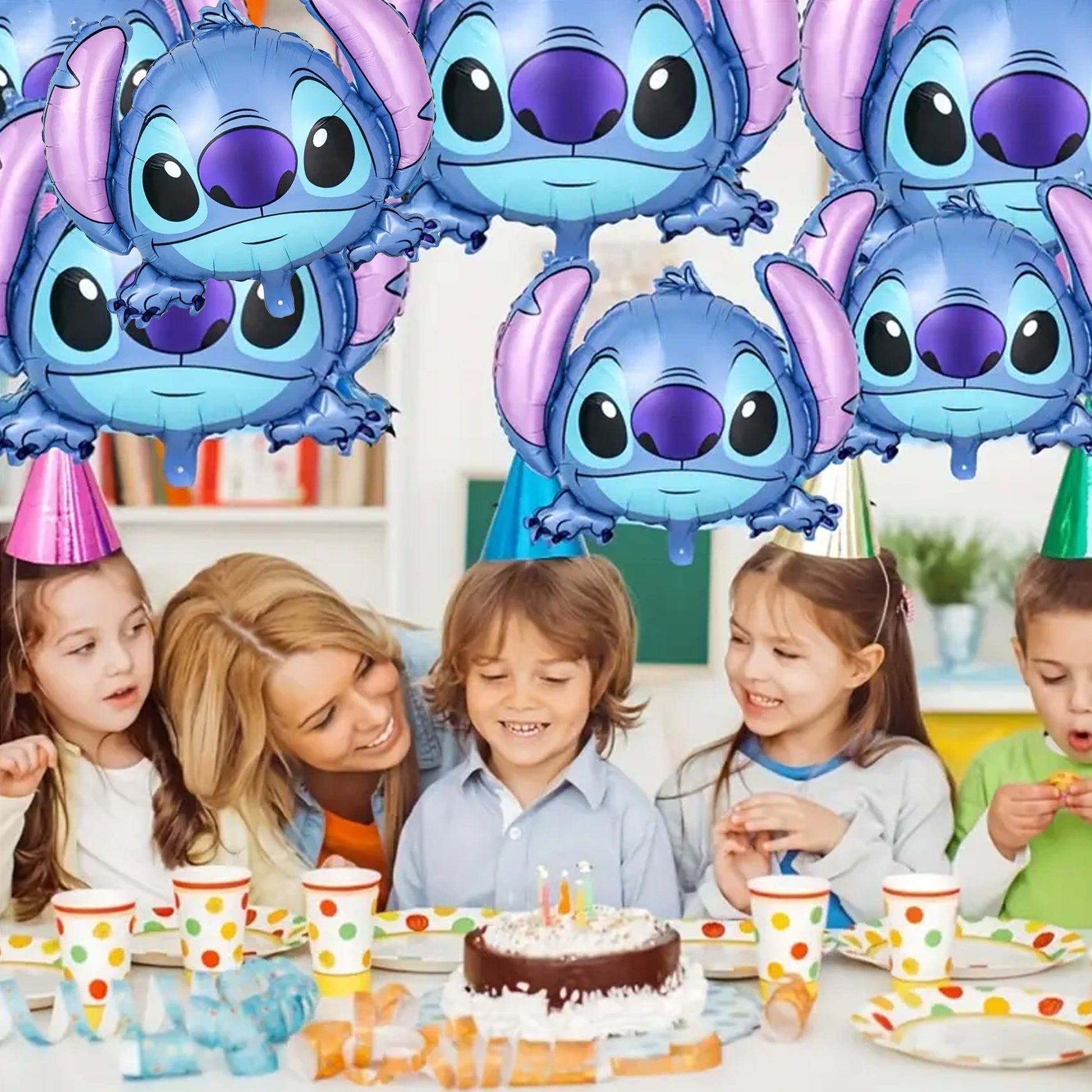 Kabukis 6 Piece Stitch Foil Balloon Set - Magical Party Joy for All Ages - Kabukis