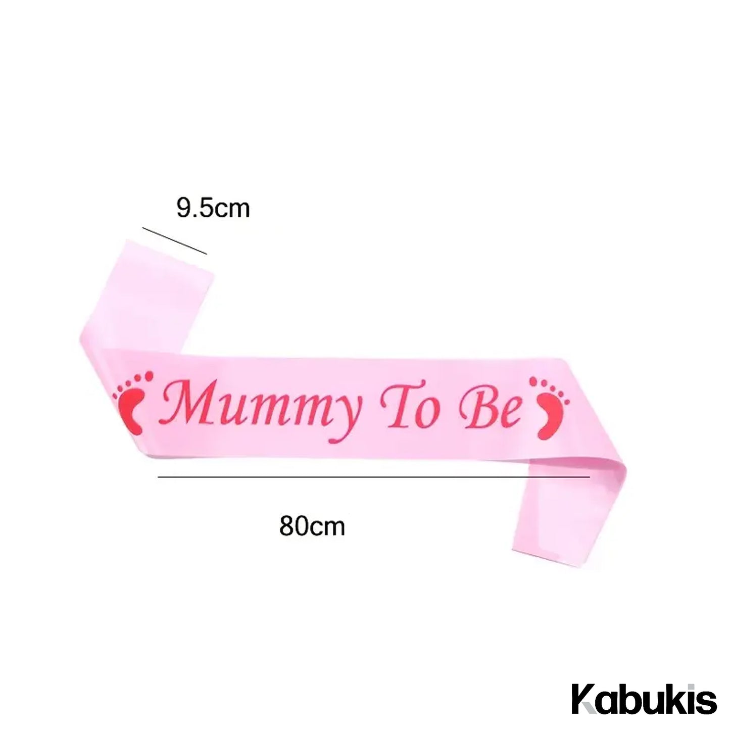 Mom and Dad Baby Shower Canvas Sash Set - Pink and Blue - 2 Piece - Kabukis