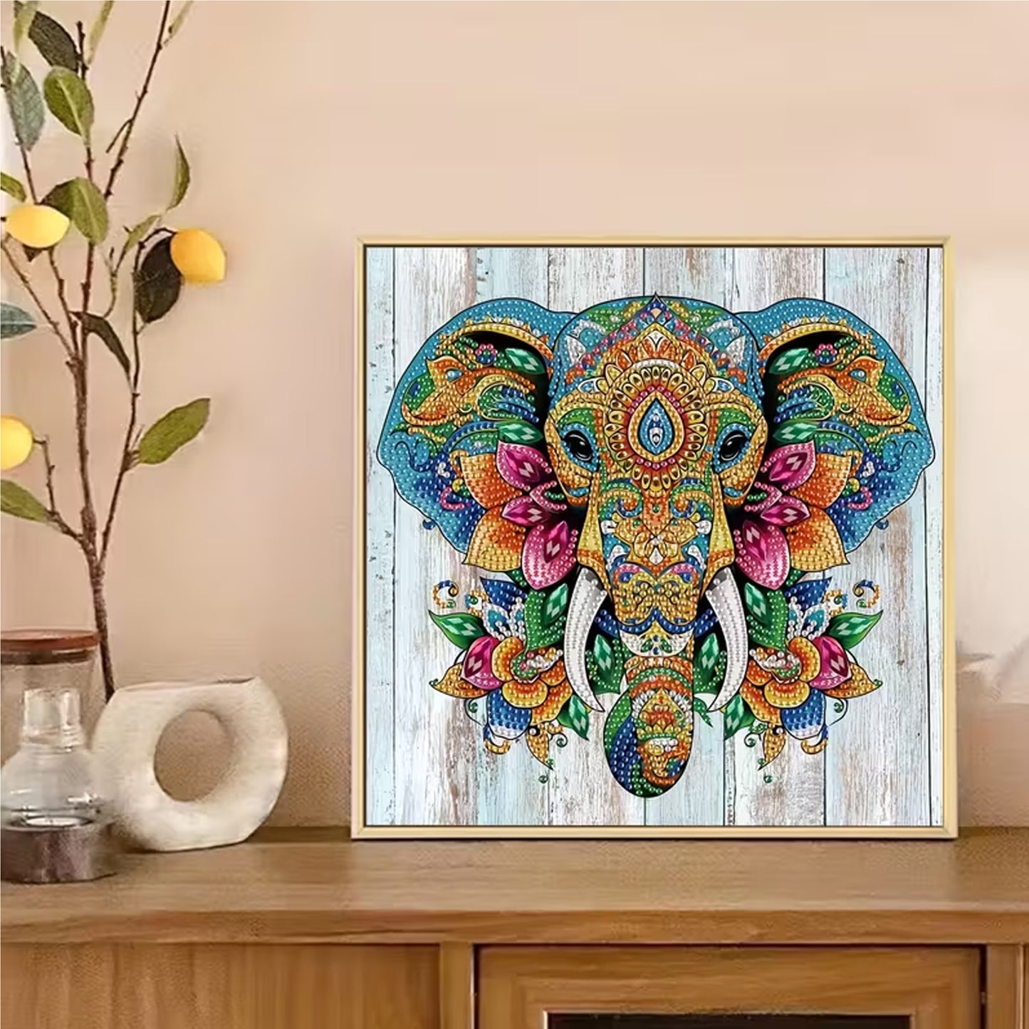 Diamond Dot Art Painting Kit Elephant Craft - Sparkling 5D DIY Fun - Kabukis