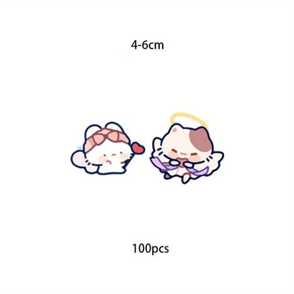 100pcs Cute Little Animals Stickers - Kabukis