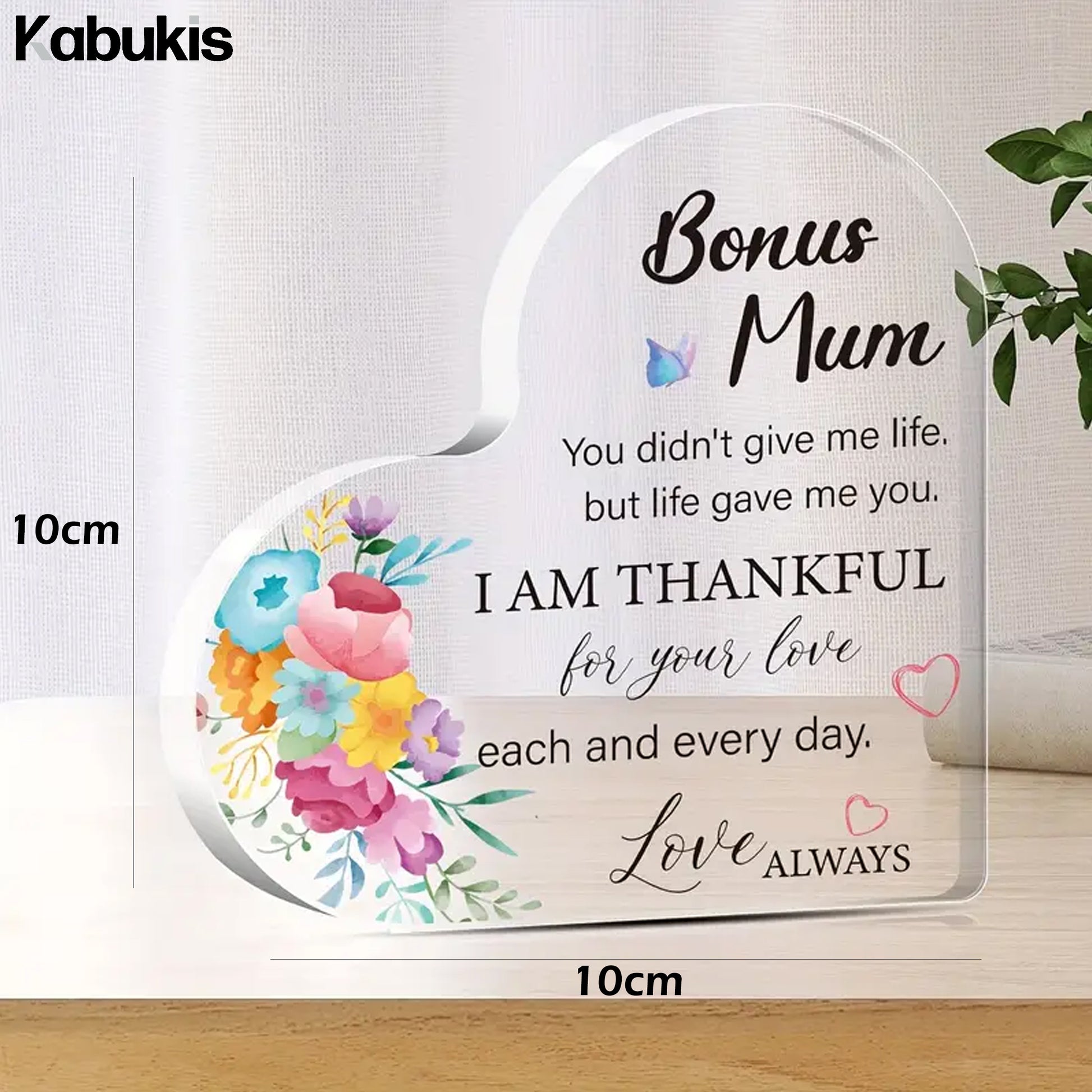 Kabukis Heart - Shaped Bonus Mum Gift - A Meaningful Gift with Floral Charm - Kabukis