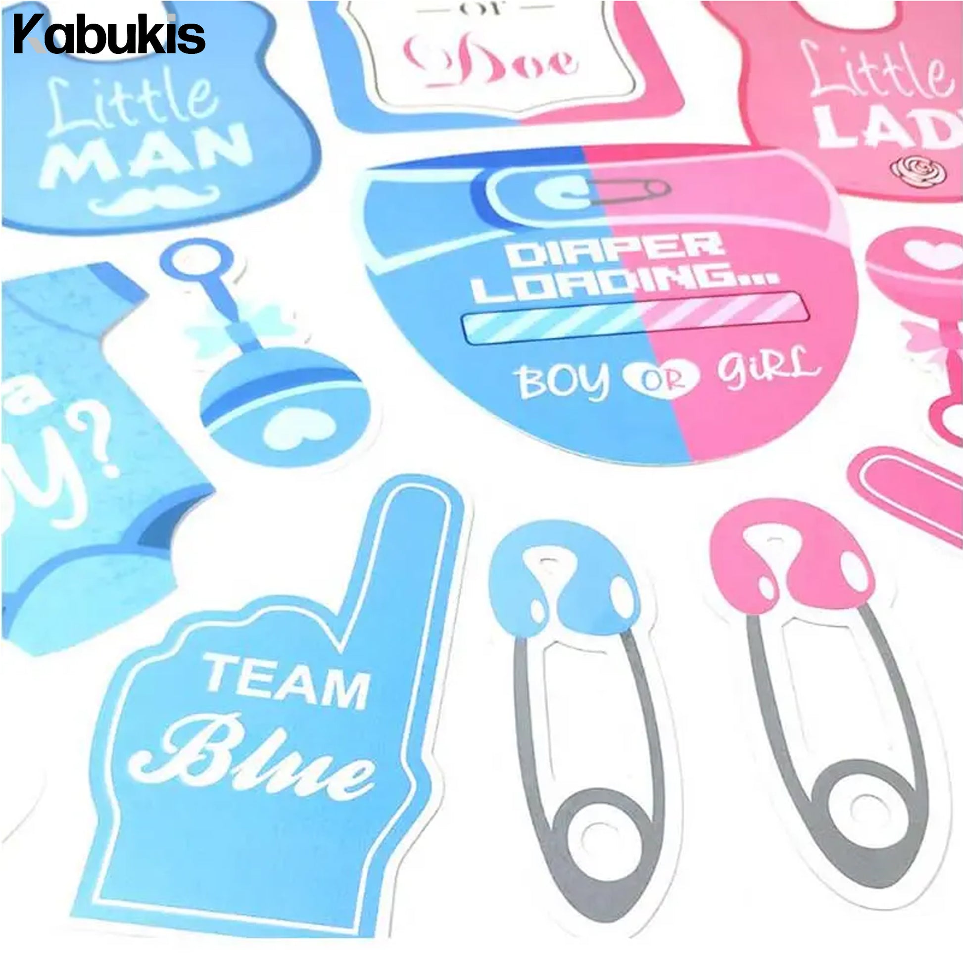 Kabukis Gender Reveal Baby Shower Photography Props - Do Picture - Perfect! - Kabukis