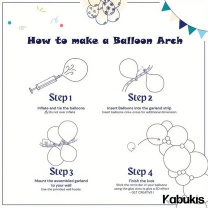 Kabukis 135 Piece Purple Butterfly Balloon Set - Enchanting Party Elegance - Kabukis