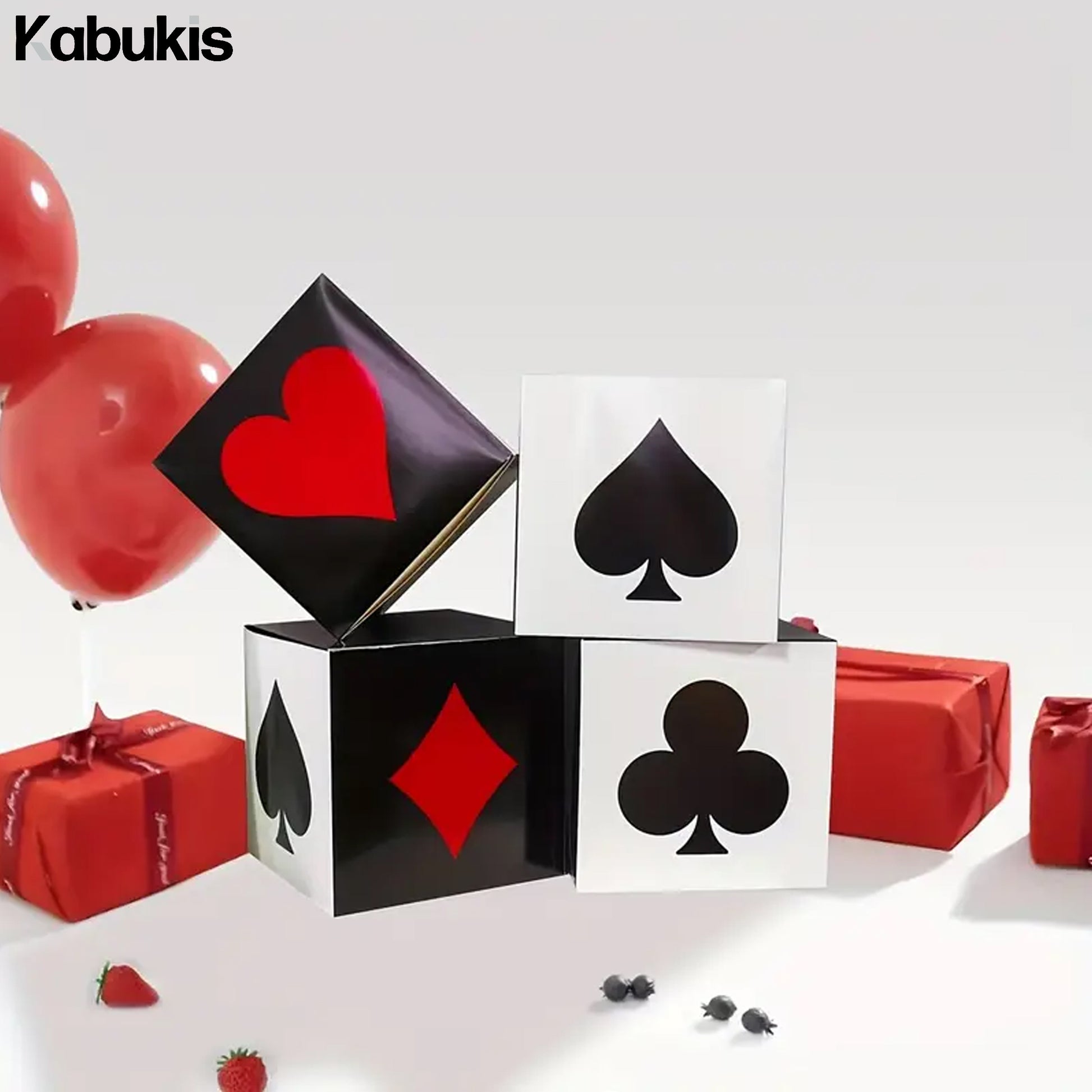 Kabukis 4 Poker Box Party Decor - Iconic Vegas - Style Vibe! - Kabukis