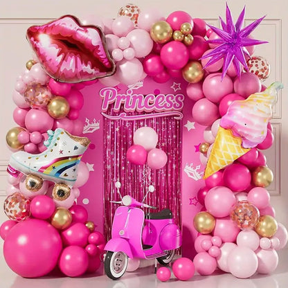 127 Pieces Pink Balloon Wreath Arch Kit - Create Magical Celebrations! - Kabukis