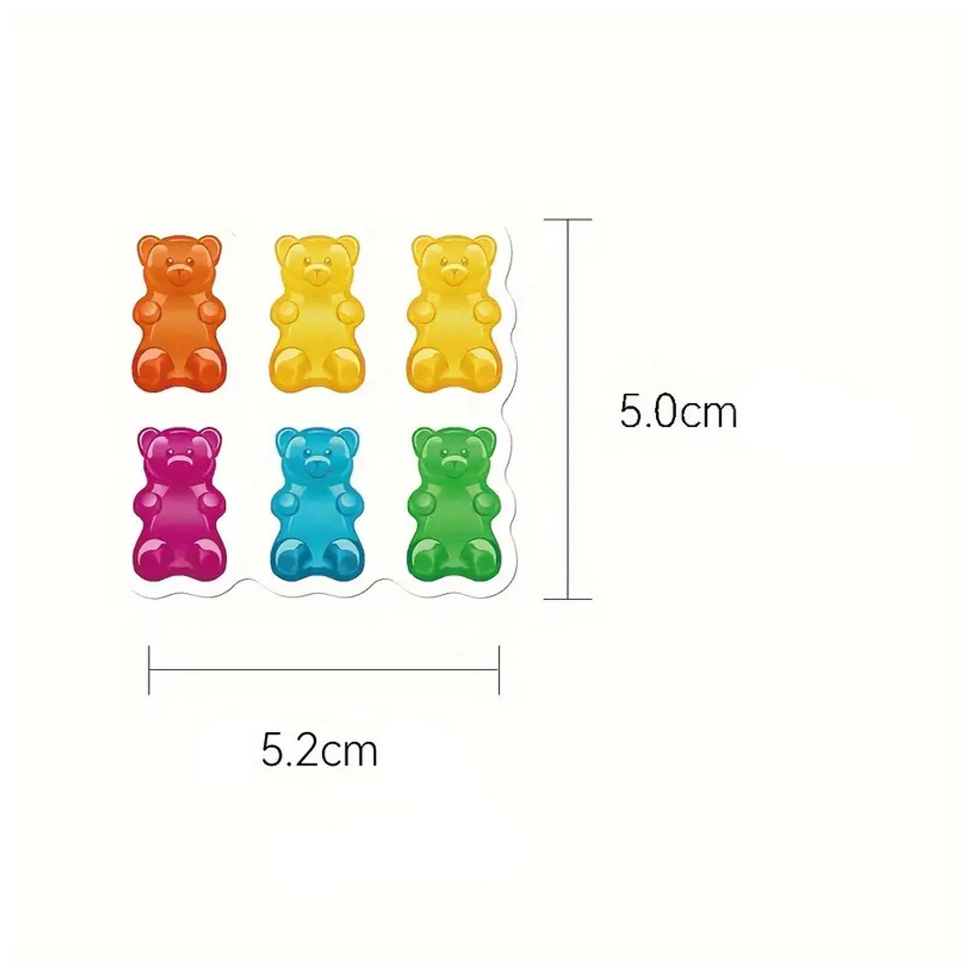 50pcs Vibrant Candy Stickers - Add a Pop of Fun to Any Surface! - Kabukis