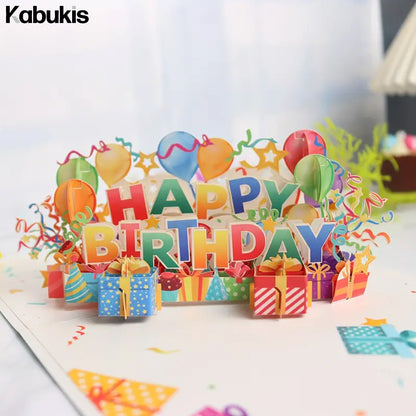 Kabukis 3D Pop - Up Happy Birthday Card with Note & Envelope - Kabukis