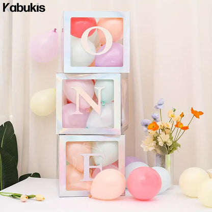 Kabukis Chic 'ONE' Balloon Box - Celebrate Baby's Big Milestone! - Kabukis
