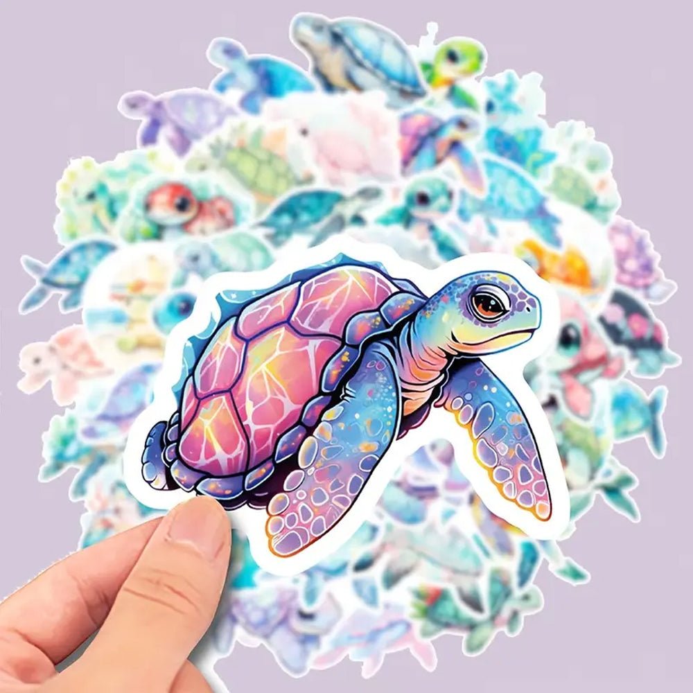 50pcs Turtle Vinyl Waterproof Stickers Packs - Kabukis