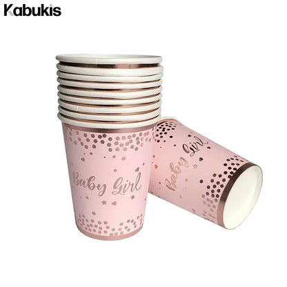 Kabukis 59 Pieces Rose Gold Party Tableware Set - Plates, Cups & Napkins - Kabukis