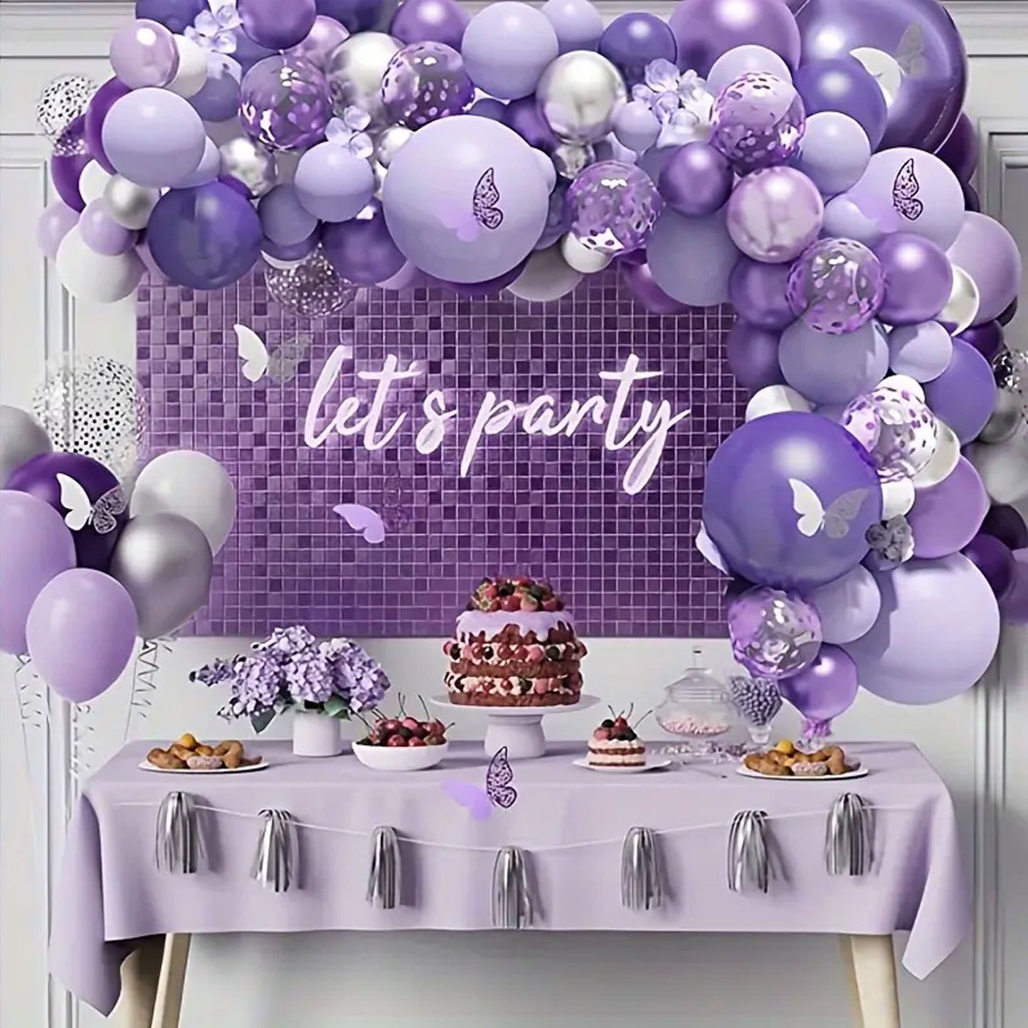 107 Pieces Lavender & Purple Balloon Arch Kit - Elevate Your Celebration! - Kabukis