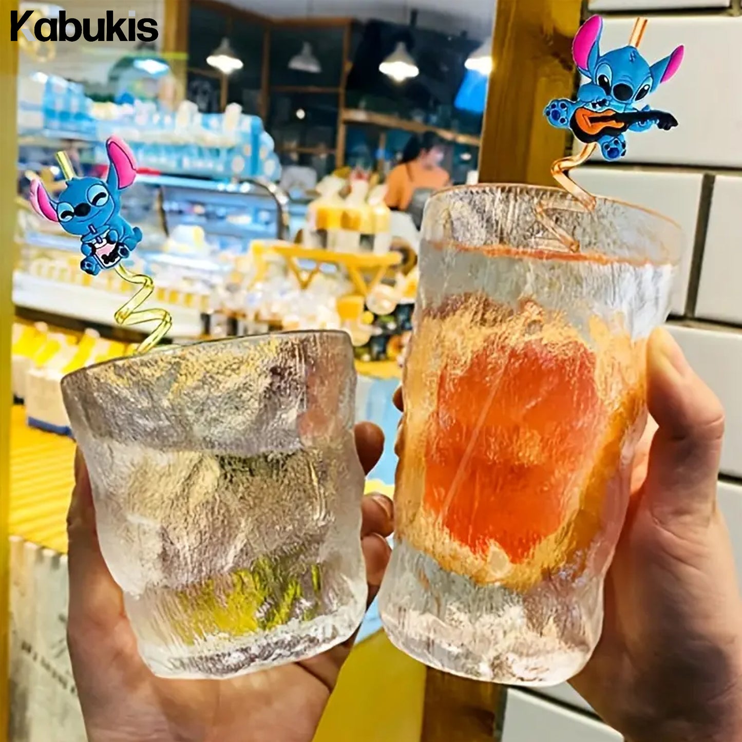 Kabukis Stitch Reusable Straws - 8 - piece of Joyful Fun for Birthdays & Events - Kabukis